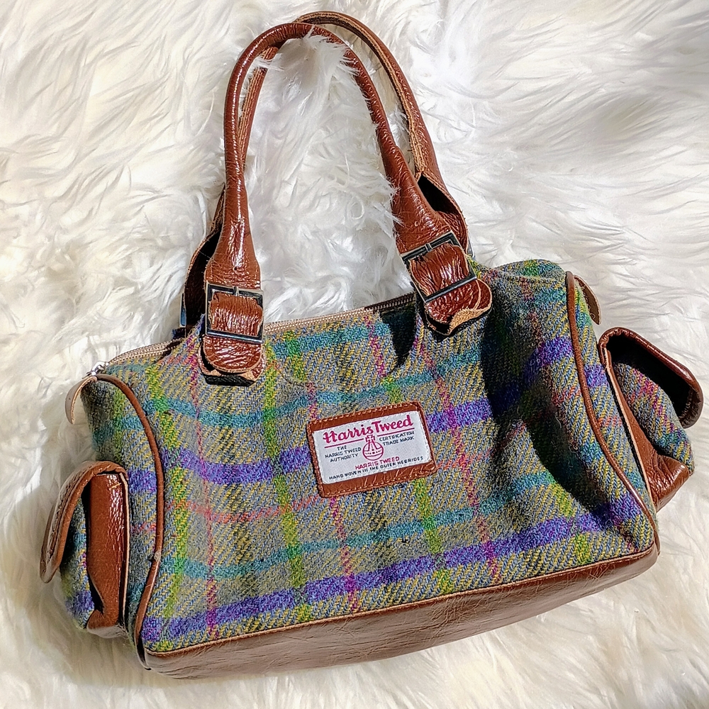 Harris Tweed Multicolor Plaid Satchel
